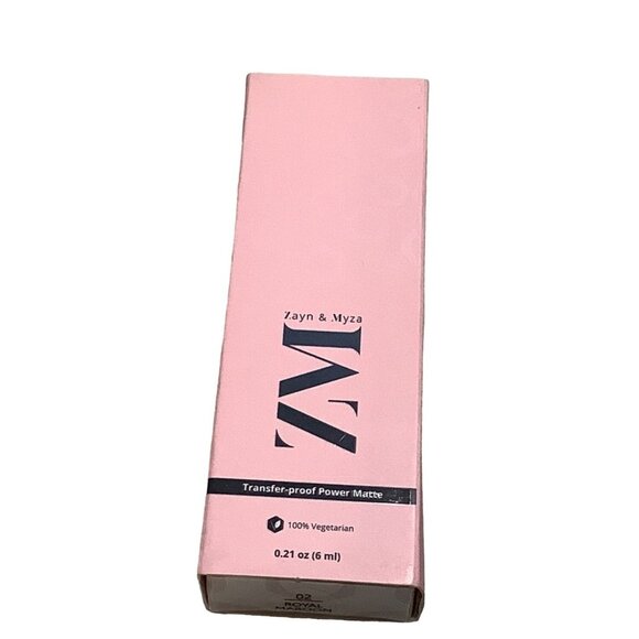 ZM Zayn Myza Vegan Transfer Proof Power Matte Lipstick Royal Maroon - Picture 5 of 9